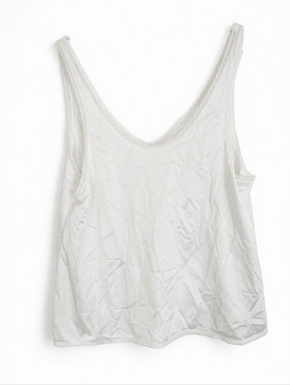Vintage Vanity Fair Lace trim Cami Made in the USA Size Medium